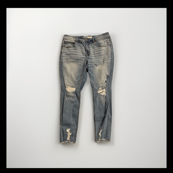 BKE Denim - BKE Gabby High Rise Ankle Skinny Jeans - Blue